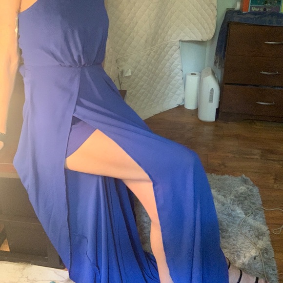 Gianni Bini Formal Long Maxi Gown Blue - Picture 6 of 12